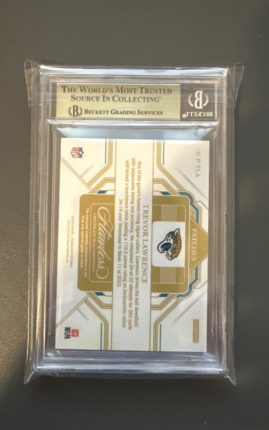 2023 Panini Flawless Trevor Lawrence  NFL Shield 1/1 #14 BGS 9.5