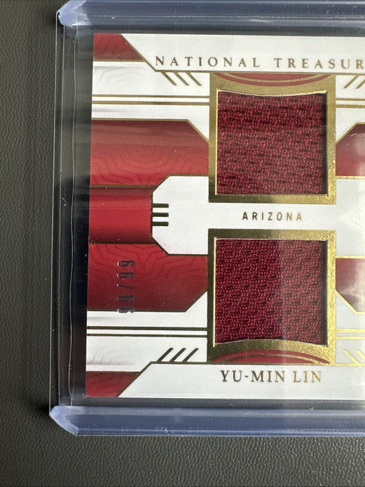 Yu-Min lin 2024 Panini National Treasures Dual Relic #GSD-YML Diamondbacks /99
