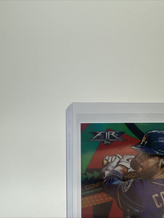 2022 Topps Fire Michael Conforto #FA-MC Auto Gold /75 New York Mets