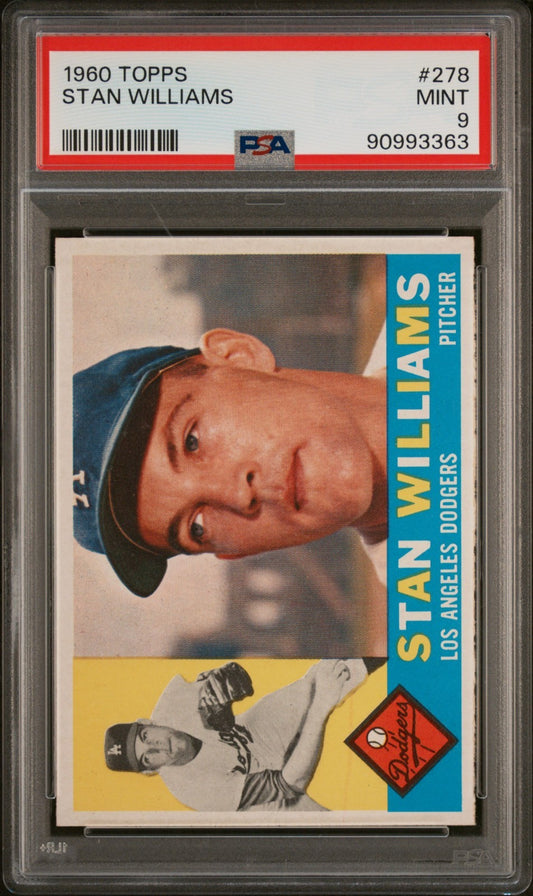 1960 Topps Stan Williams #278 PSA 9