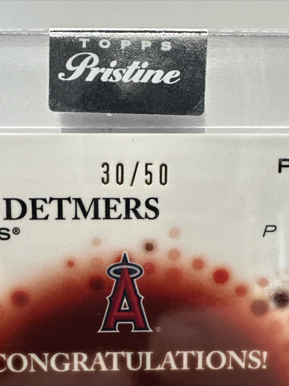 Reid Detmers Rookie RC Auto /50 2022 Topps Pristine Autographs Refractor Angels