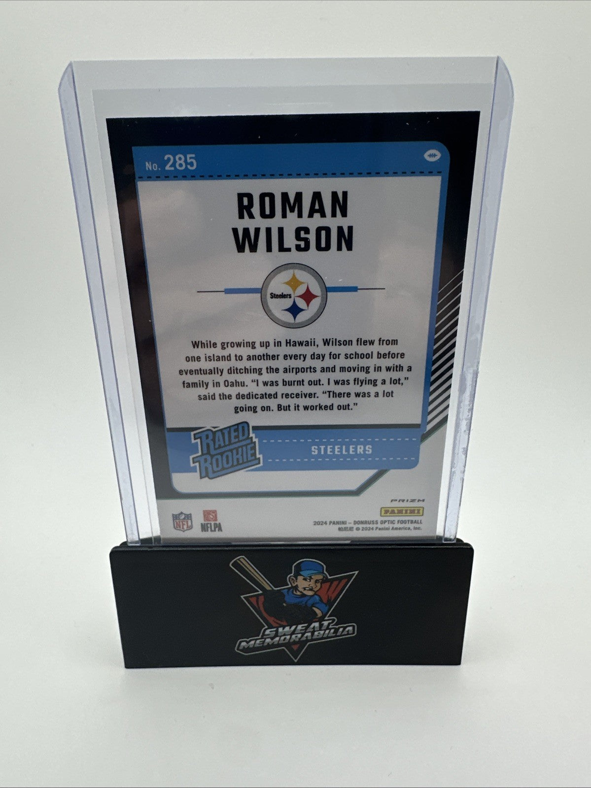 2024 Panini Donruss Optic - Rated Rookie Roman Wilson #285 Blue Prizm (RC)