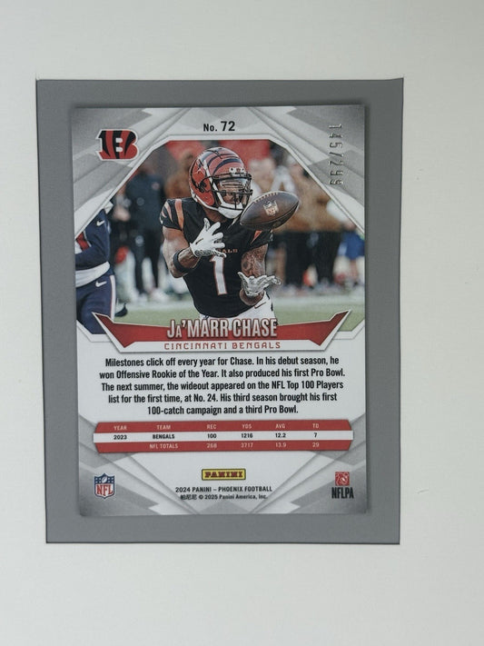 2024 Panini Phoenix Ja'Marr Chase Red Prizm 145/299 #72
