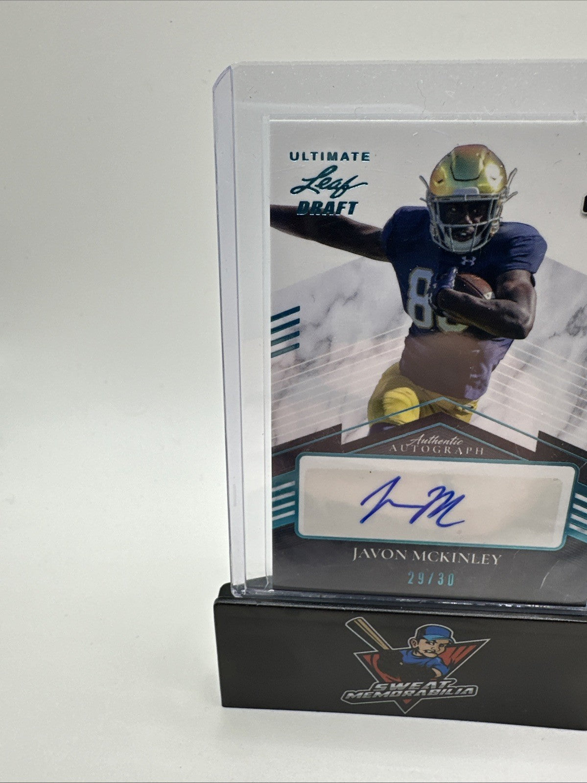 2021 LEAF ULTIMATE DRAFT JAVON MCKINLEY ROOKIE/RC AUTO #18/35