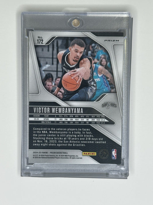 2024-25 Panini Prizm Victor Wembanyama Pink Cracked Ice #172