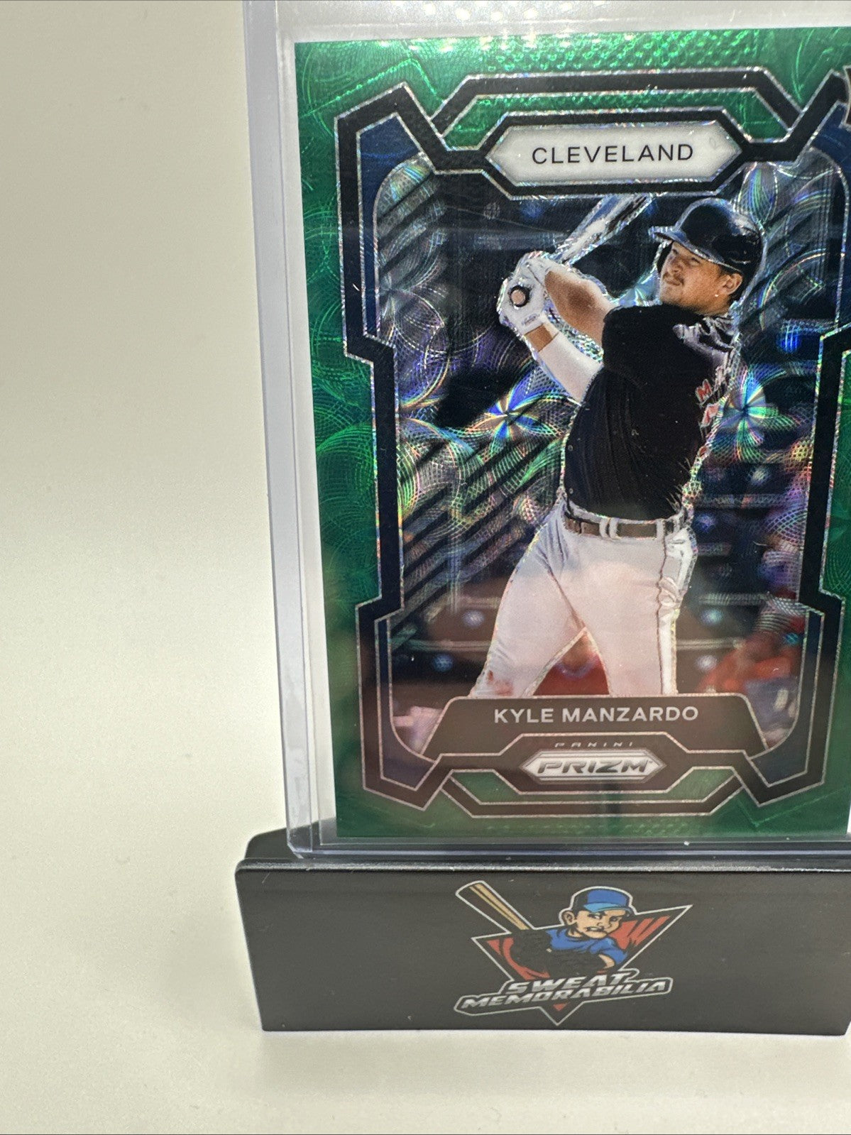 Kyle Manzardo (RC) 2024 Panini Prizm Baseball Green Pulsar Prizm /75