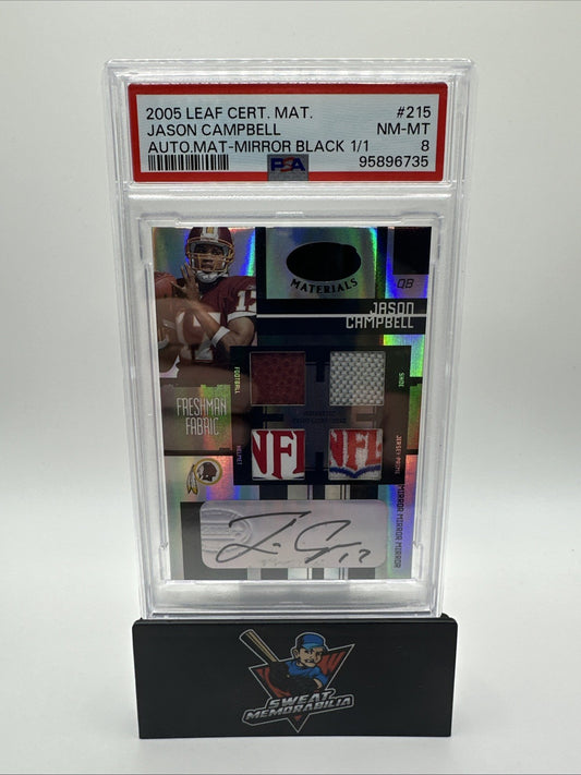 2005 Leaf Certified Materials Jason Campbell Mirror Black RPA 1/1 PSA 8