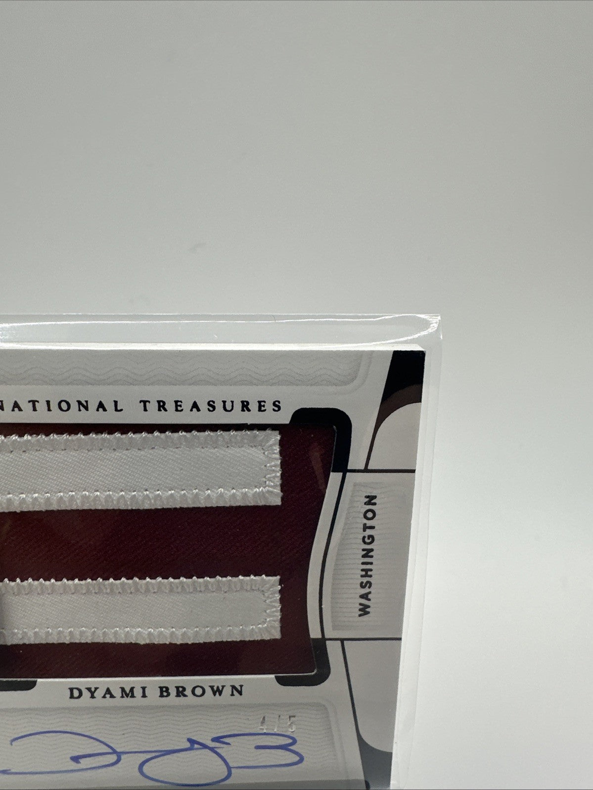 2021 DYAMI BROWN PANINI NATIONAL TREASURES ENCASED RPA ROOKIE PATCH AUTO RC 4/5