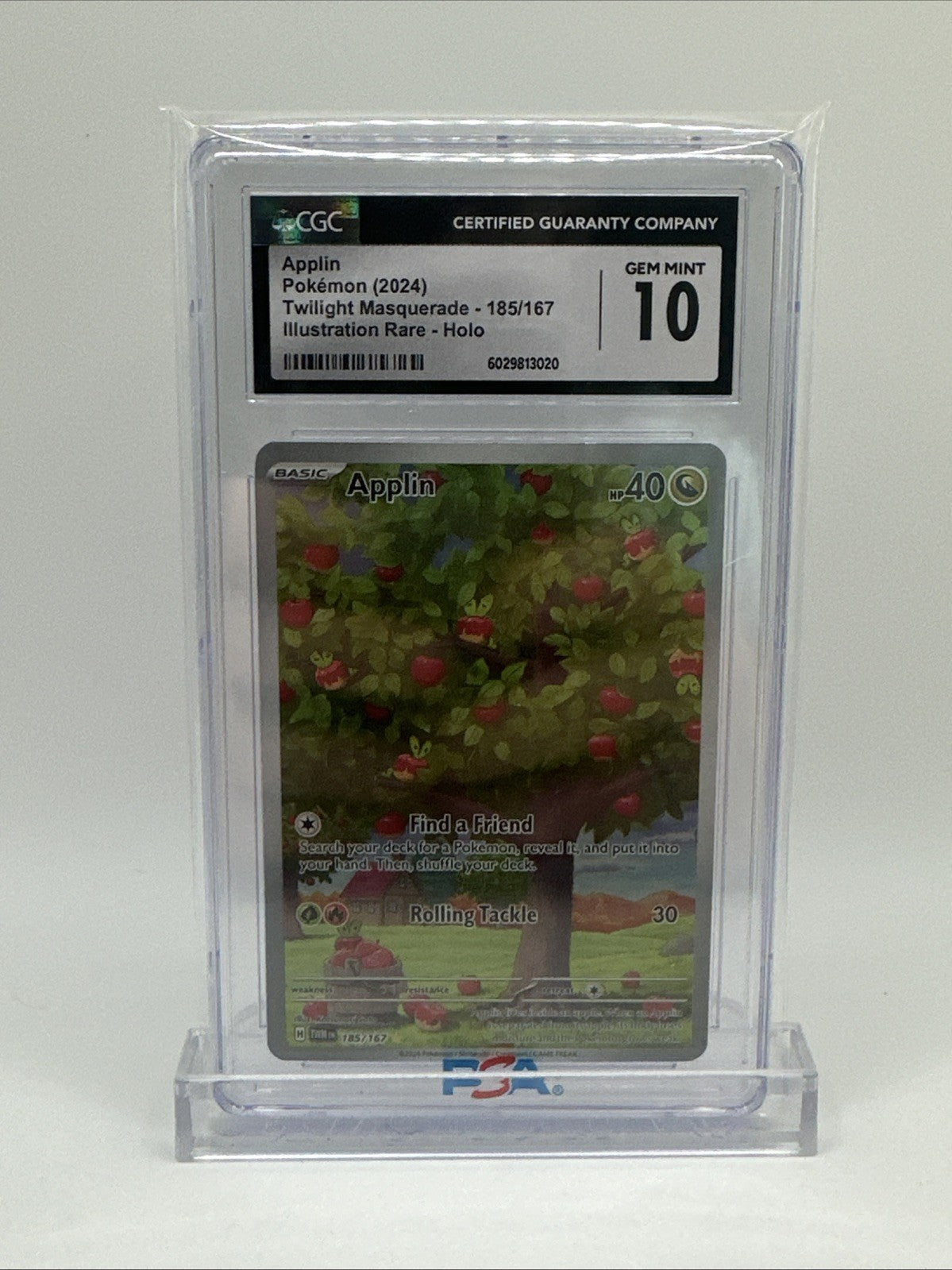 CGC Gem Mint 10 Applin Art Rare 077/066 Pokémon Japanese Crimson Haze sv5a