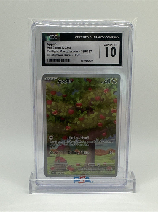 CGC Gem Mint 10 Applin Art Rare 077/066 Pokémon Japanese Crimson Haze sv5a