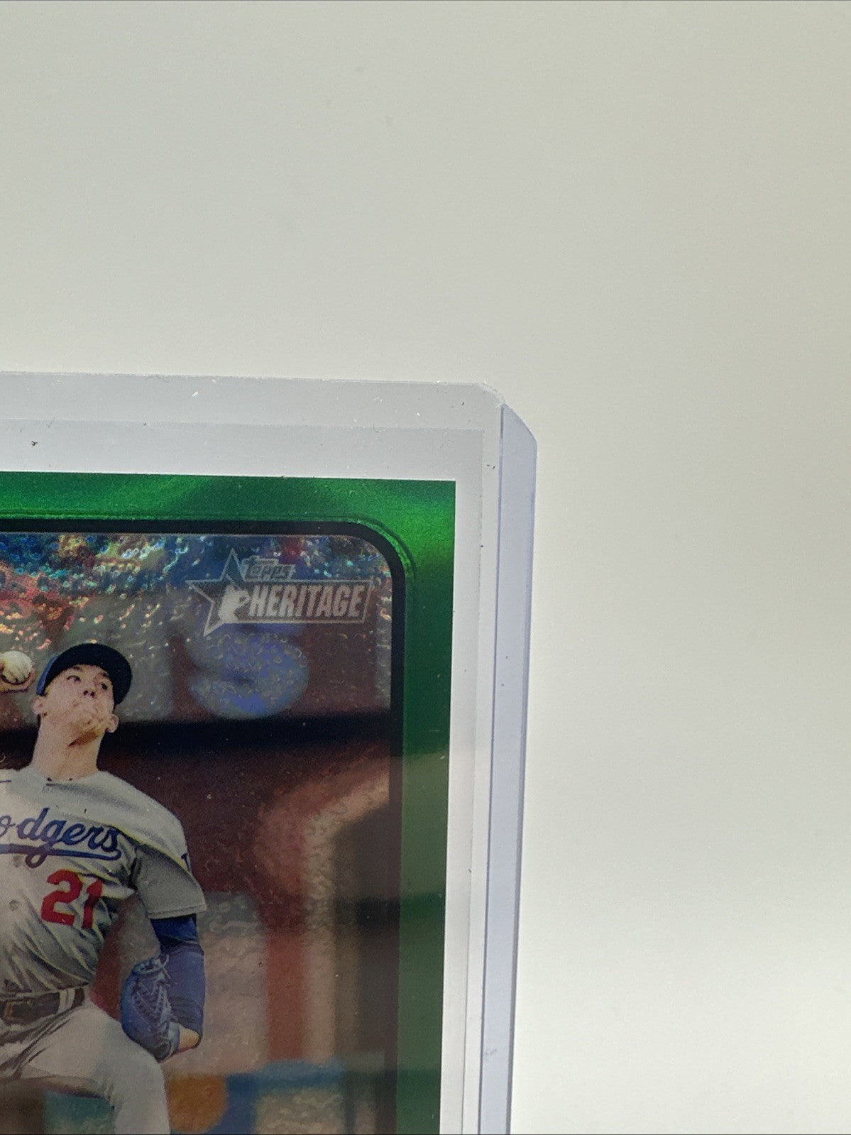 2022 Topps Heritage Baseball Walker Buehler Chrome Green Refractor #273