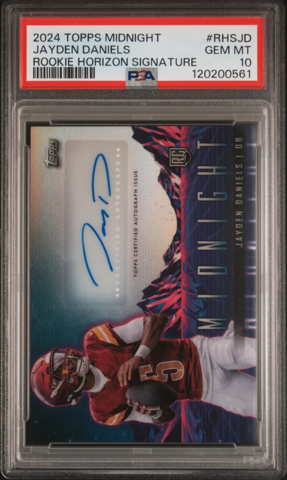 2024 Topps Midnight Rookie Horizon Signatures Jayden Daniels #RH PSA 10 GEM MINT