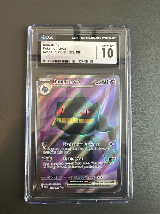 Pokémon TCG CGC 10 Banette (SR) 229/198 - Scarlet & Violet EN