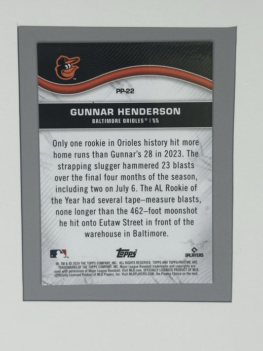 2024 Topps Pristine Production Gunnar Henderson Refractor #PP-22