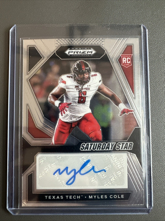 2024 Panini Prizm Saturday Star Auto Myles Cole #SSS-MCE Prizm