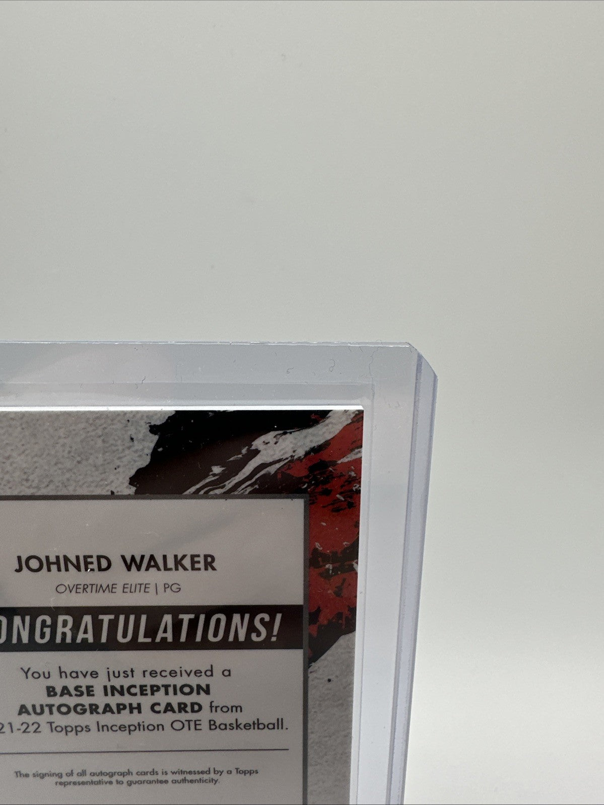 2021-22 Topps Inception OTE Overtime Elite Blue /25 Johned Walker #IA-JW1 Auto