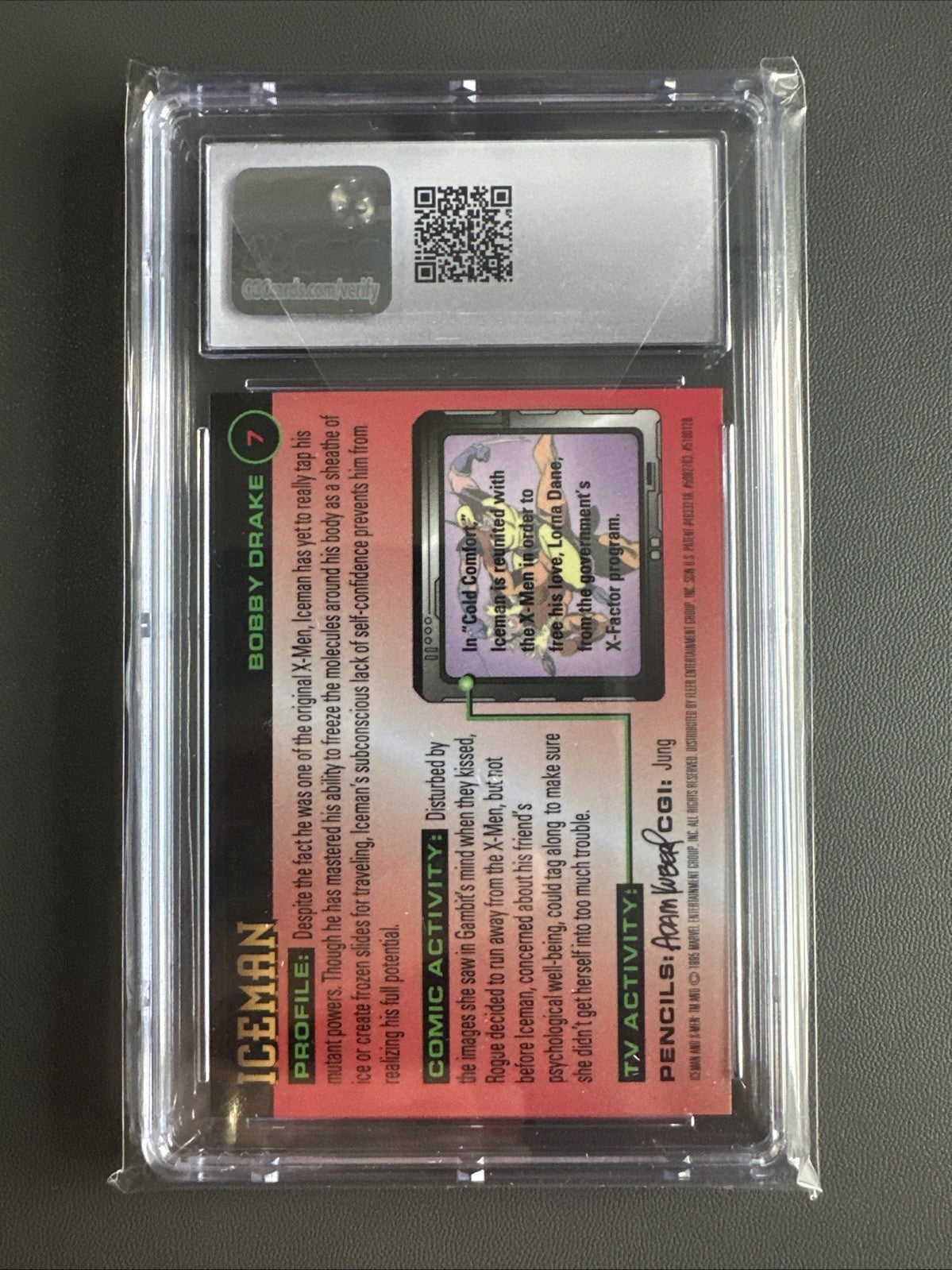 1995 FLEER ULTRA X-MEN CHROMIUM  ICEMAN # 7 CGC 10