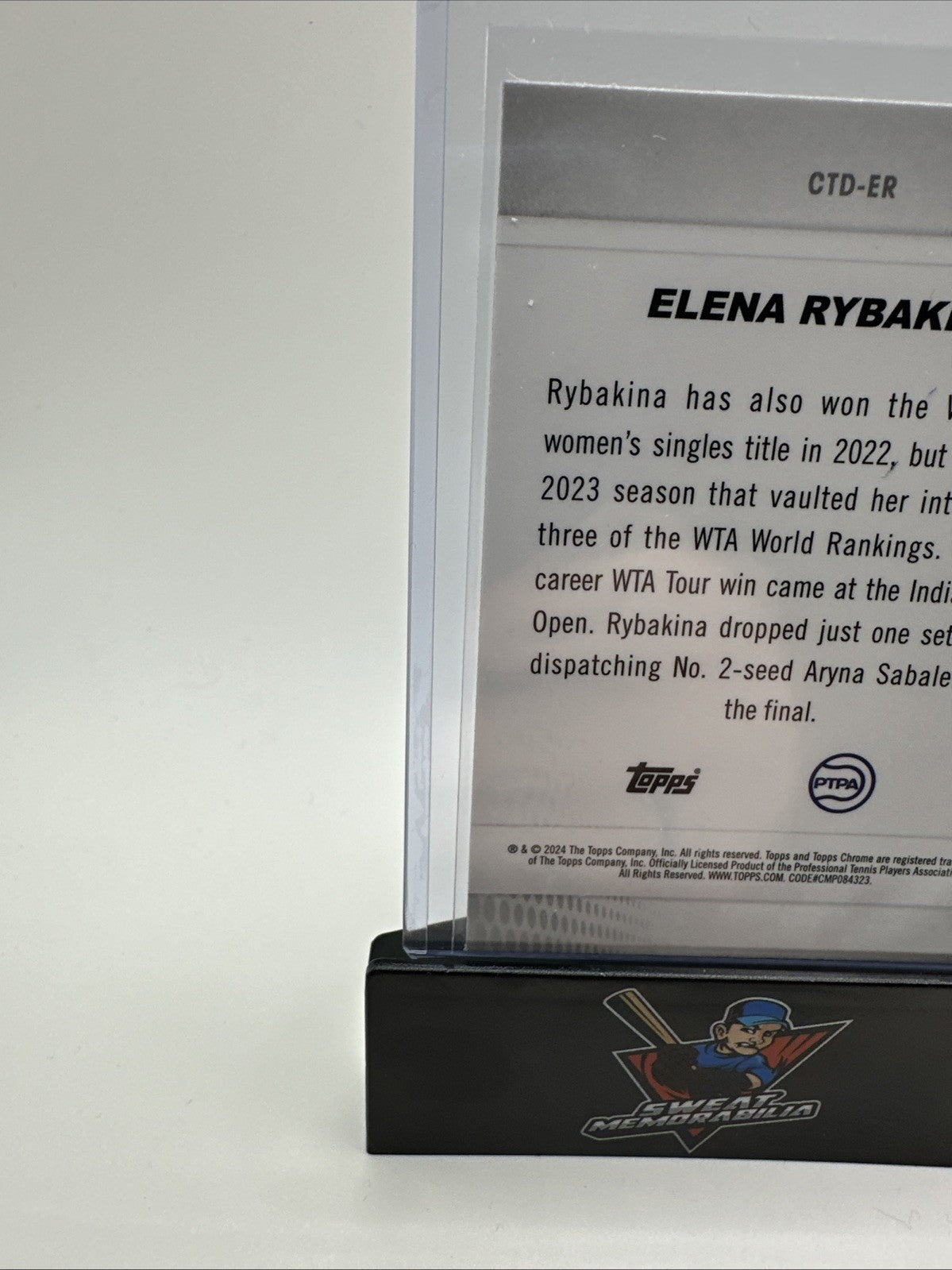 2024 Topps Chrome Tennis Captured ELENA RYBANKINA #CTD-ER