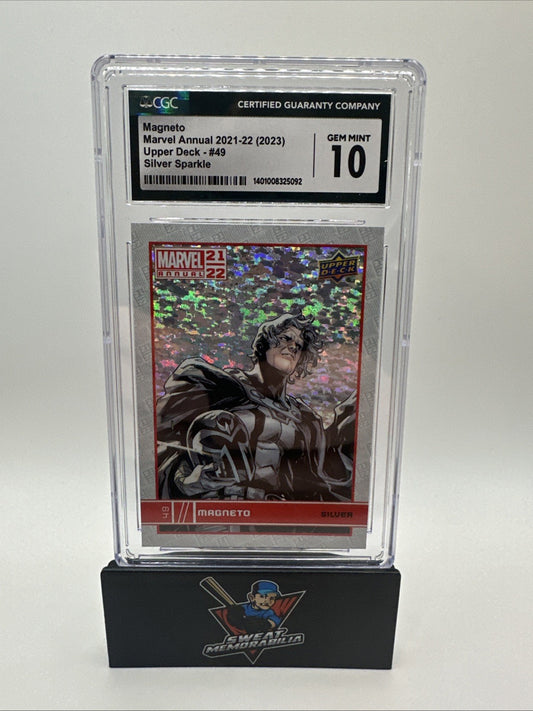 2021-22 Upper Deck Marvel Annual #49 Magneto Silver Sparkle CGC 10