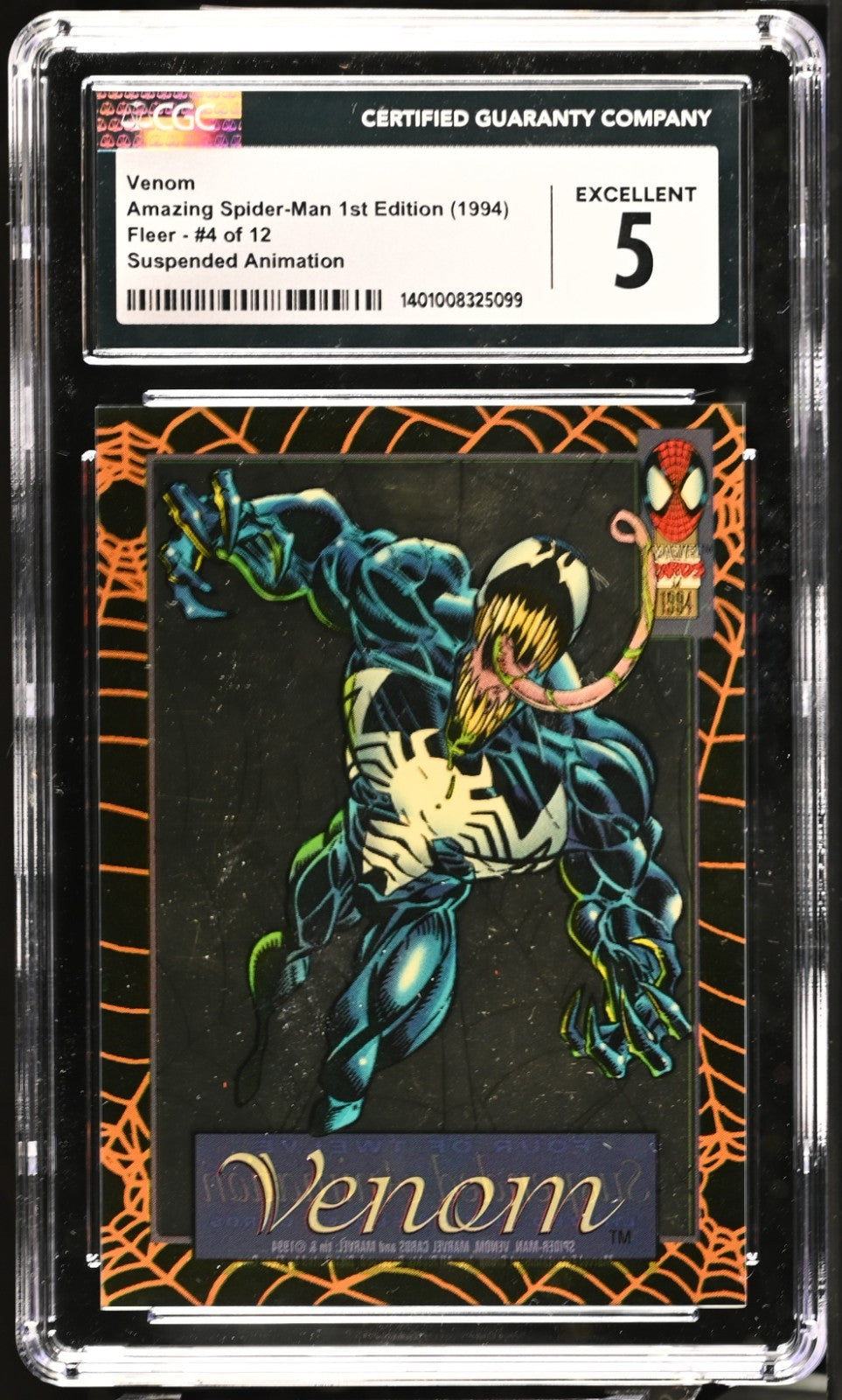 1994 Fleer Amazing Spider-Man 1st Edition Venom #4 of 12 CGC 5