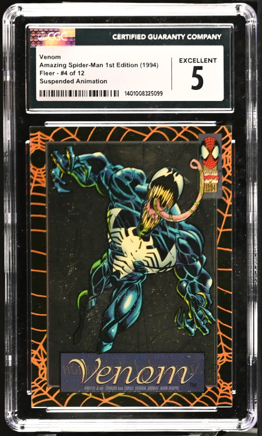 1994 Fleer Amazing Spider-Man 1st Edition Venom #4 of 12 CGC 5
