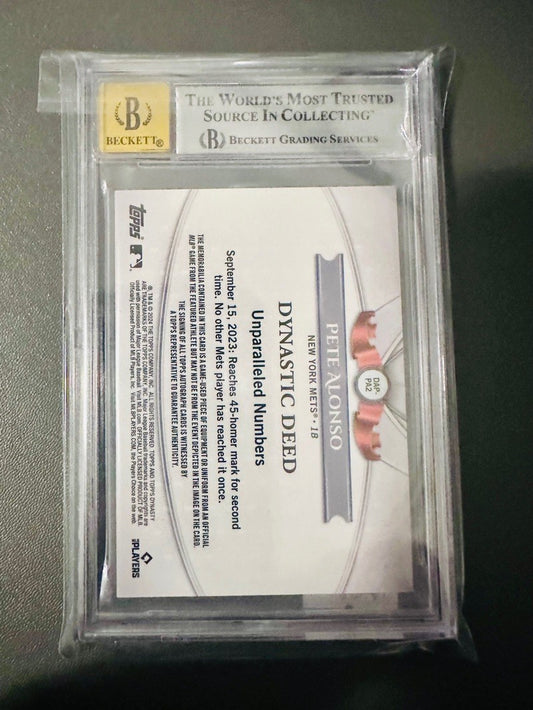 2024 Topps Dynasty Autograph Patches Silver Pete Alonso #DAPPA2 BGS 8.5