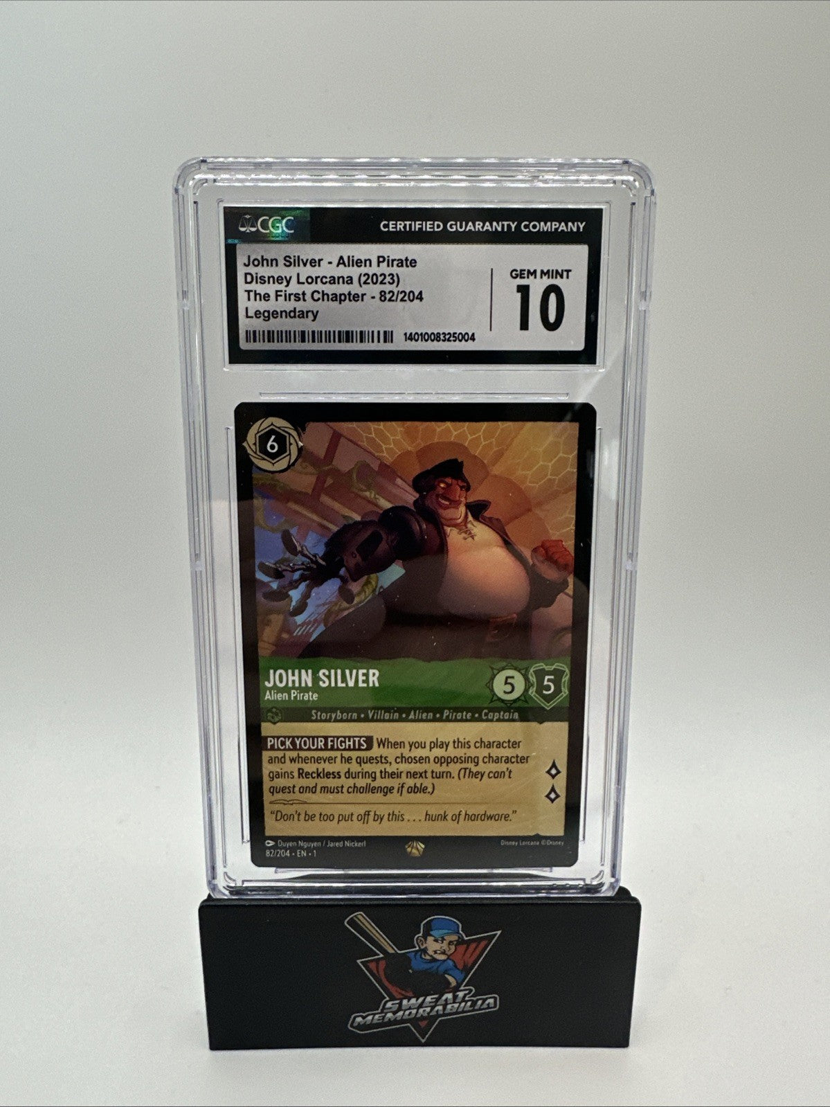 2023 Disney Lorcana The First Chapter John Silver - Alien Pirate #82 CGC 10