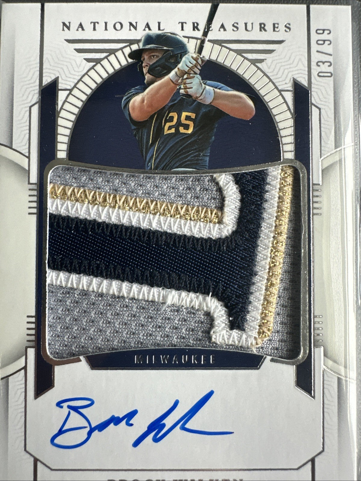 2024 Brock Wilken National Treasures Baseball Patch Auto /99