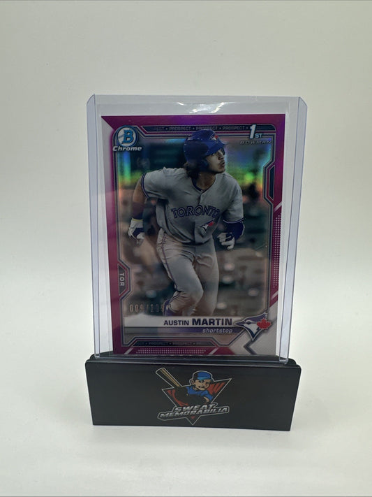 AUSTIN MARTIN 2021 Bowman Chrome Pink Refractor RC #s /299
