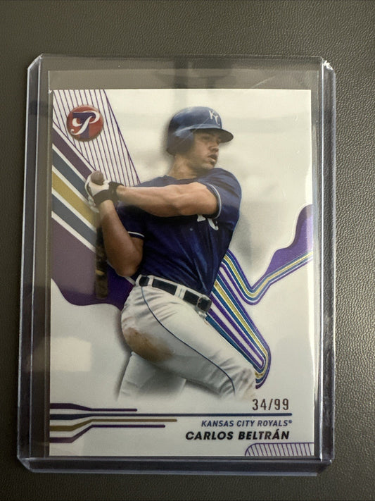 2024 Topps Pristine Baseball Carlos Beltran #163 Purple /99 Kansas City Royals