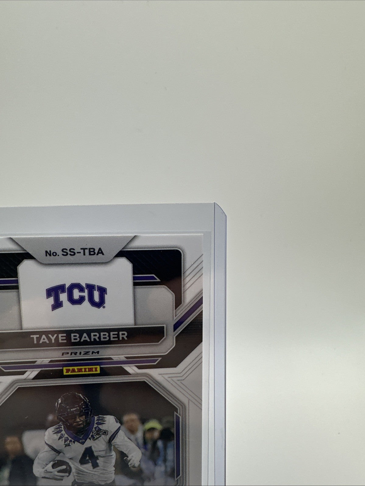 2023 Prizm Draft Picks #SS-TBA Taye Barber Sensational Signatures Gold Ice