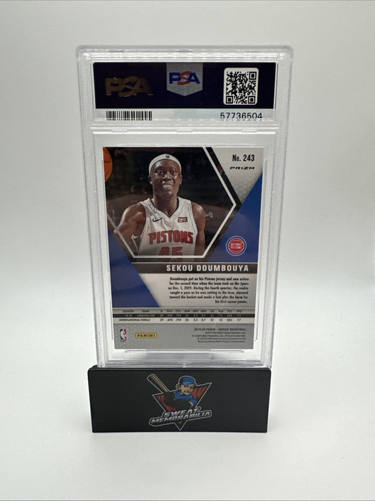 Sekou Doumbouya 2019-20 Panini Mosaic Pink Camo Prizm Rookie Card RC #243 PSA 10