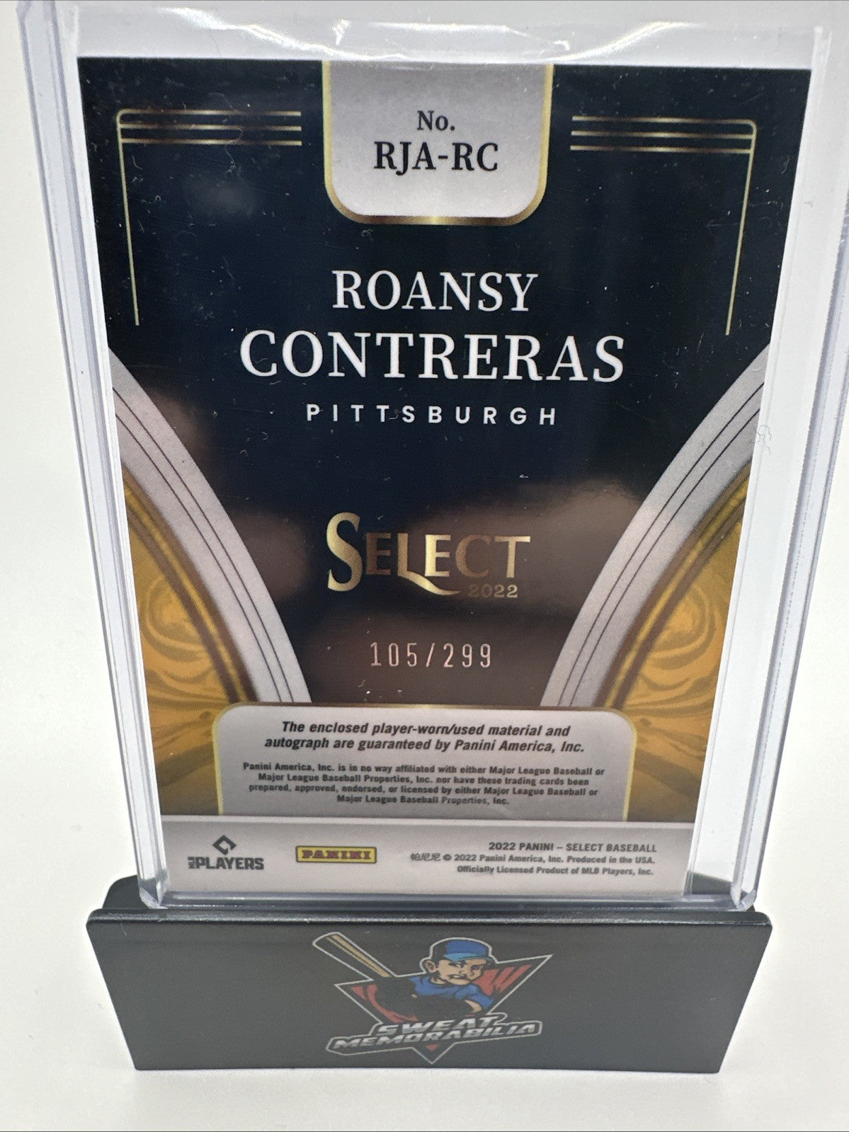 2022 Panini Select Roansy  Contreas Autographed Relic Rookie Card /299