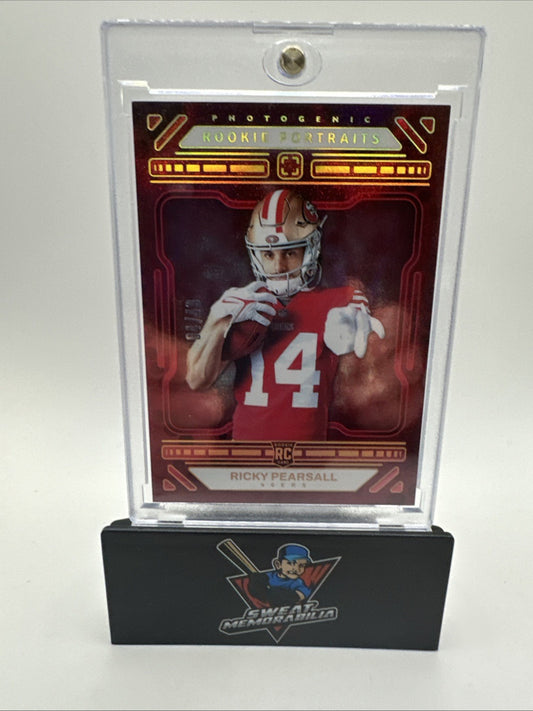 2024 Panini Photogenic Football, RC Ricky Pearsall, Rookie Portrait /49 49’s