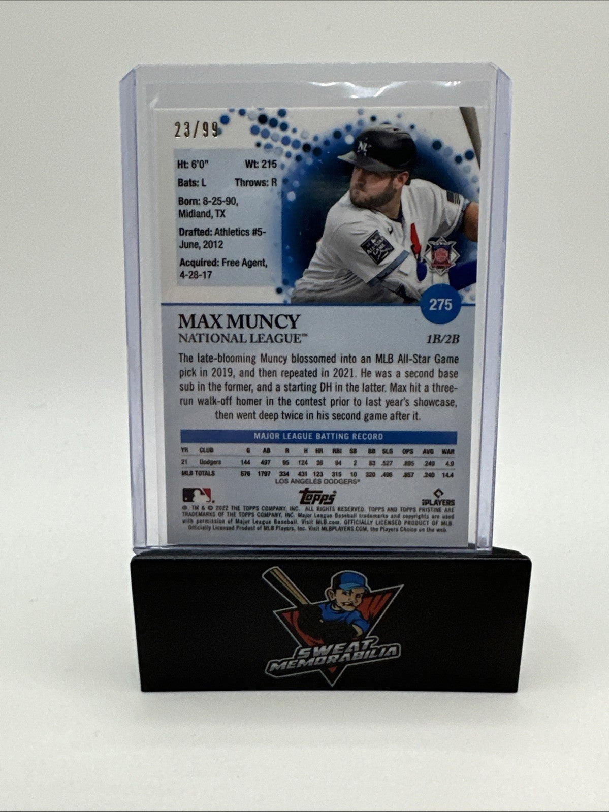 2022 Topps Pristine #275 Max Muncy Purple Refractor #/99