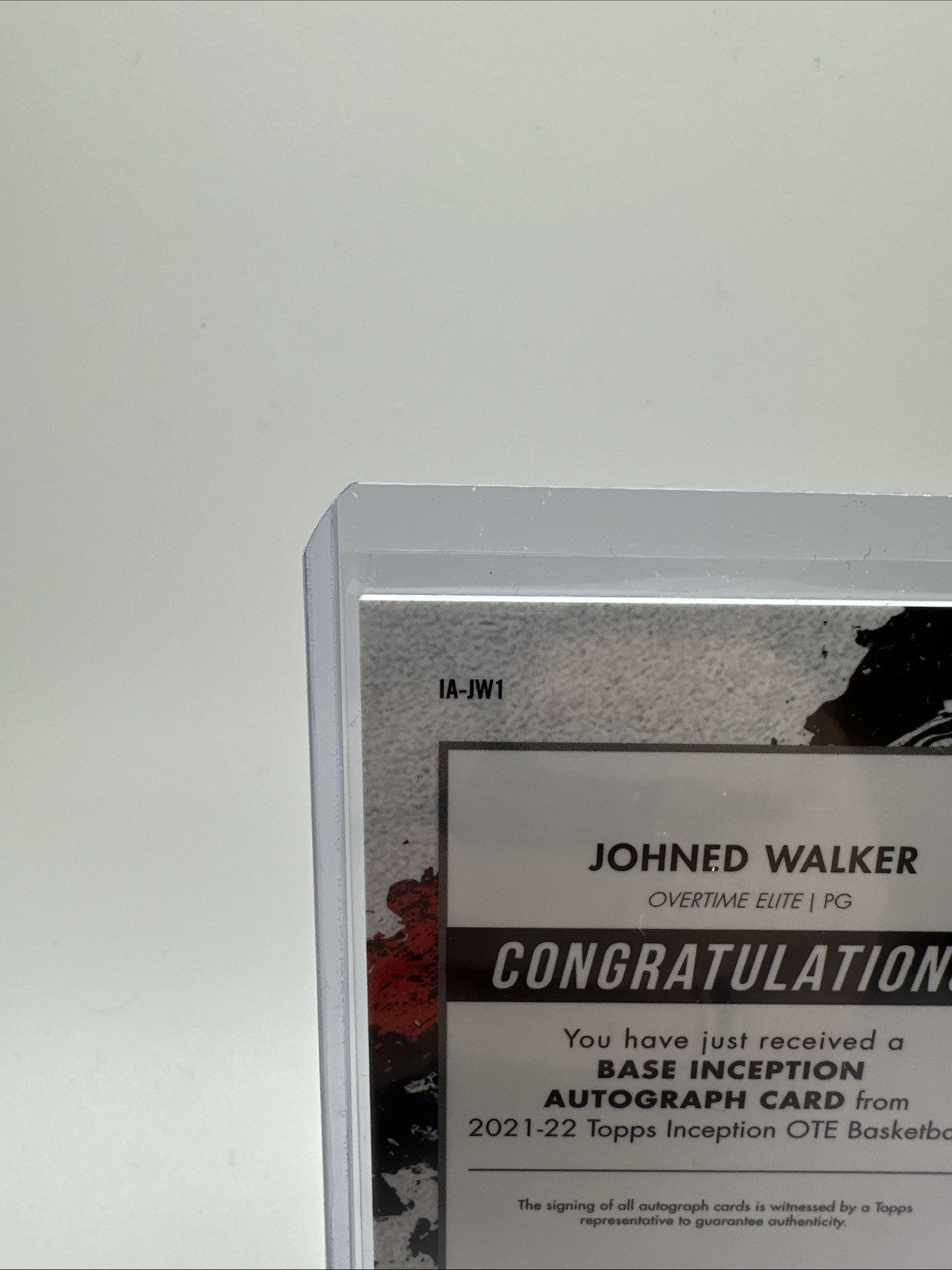 2021-22 Topps Inception OTE Overtime Elite Blue /25 Johned Walker #IA-JW1 Auto