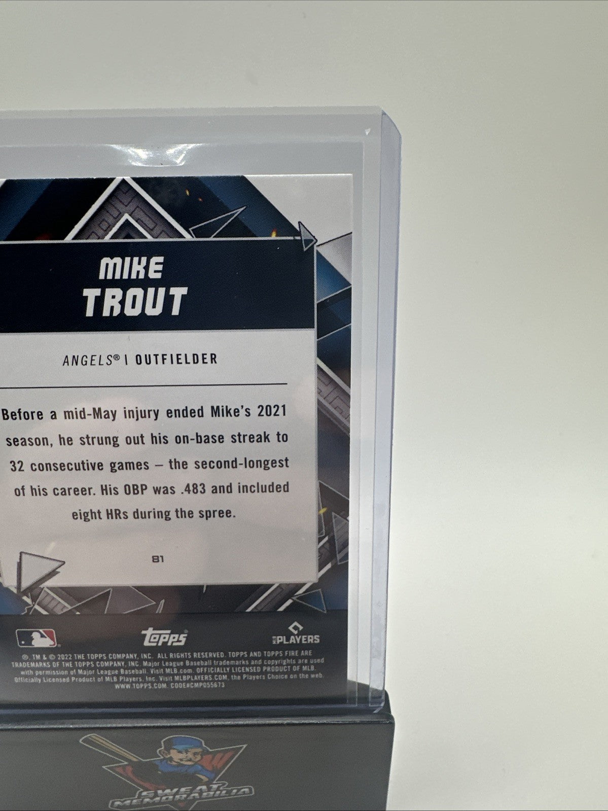 2022 Topps Fire Mike Trout Red Flame Parallel #81 Angels