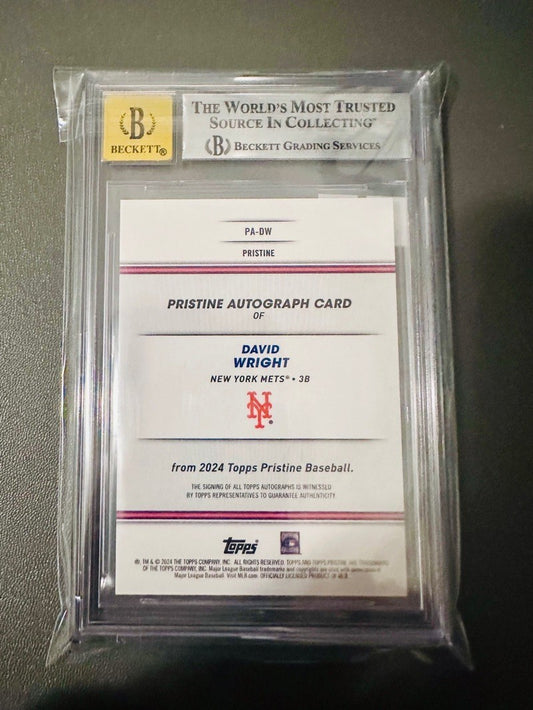 2024 Topps Pristine Auto Orange Pristine Refractors David Wright #PADW BGS 8.5