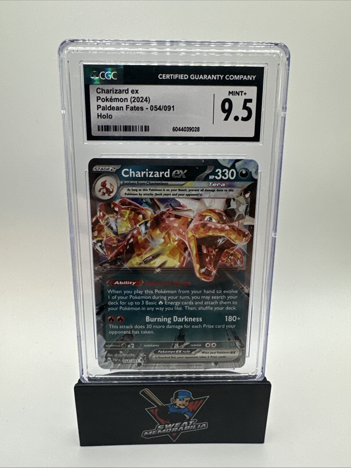 Pokmon 2024 Charizard Ex 054/091 HOLO RARE Paldean Fates CGC 9.5
