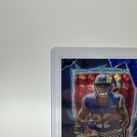 2024 Panini Mosaic Blake Corum #5 RC Rams Storm Silver/Blue 73/99