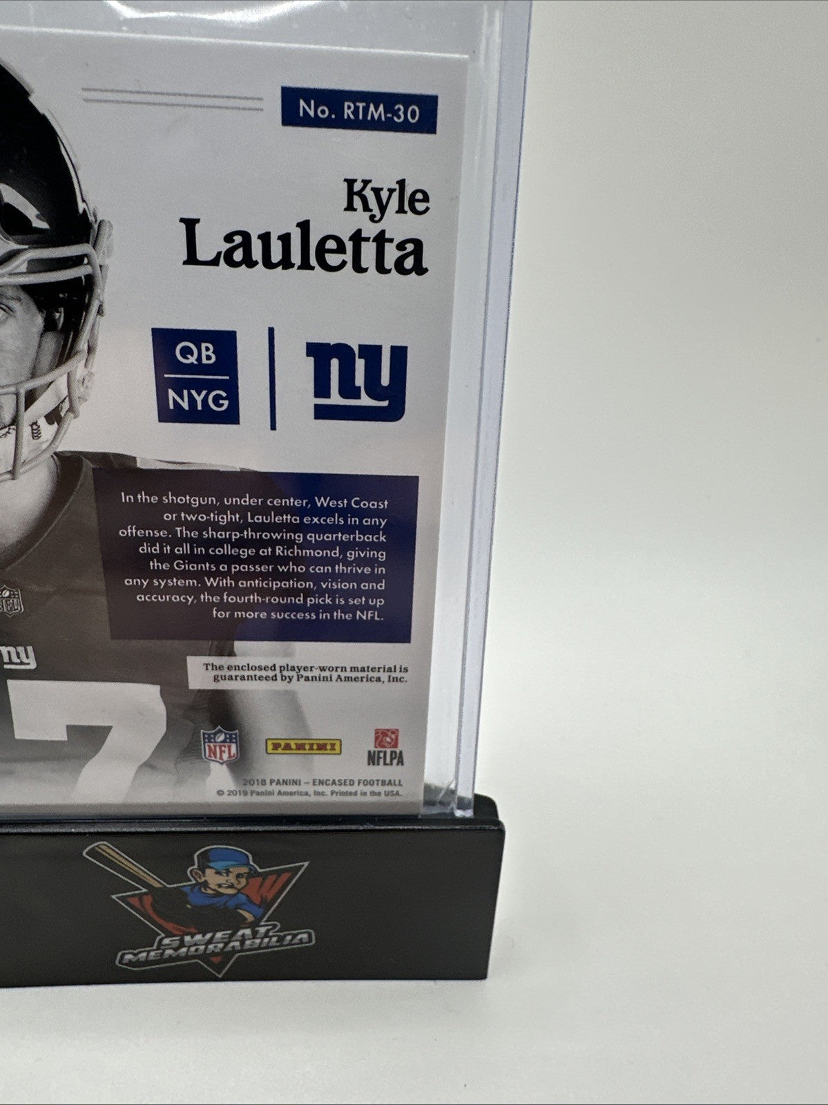 2018 Panini Encased Rookie Triple Memorabilia /75 Kyle Lauletta #RTM-30 RC