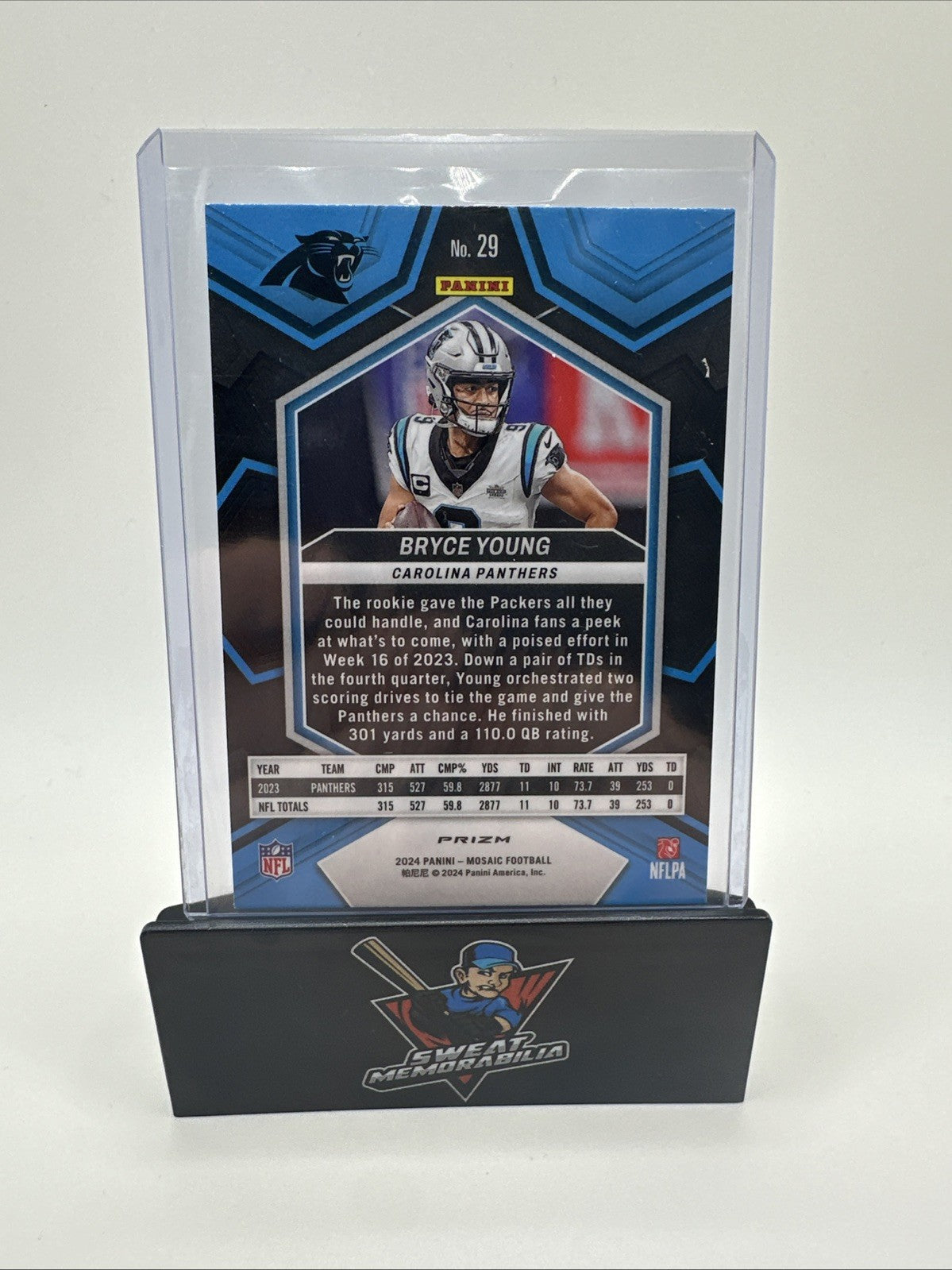 2024 Panini Mosaic #29 Bryce Young Silver Silver Prizm