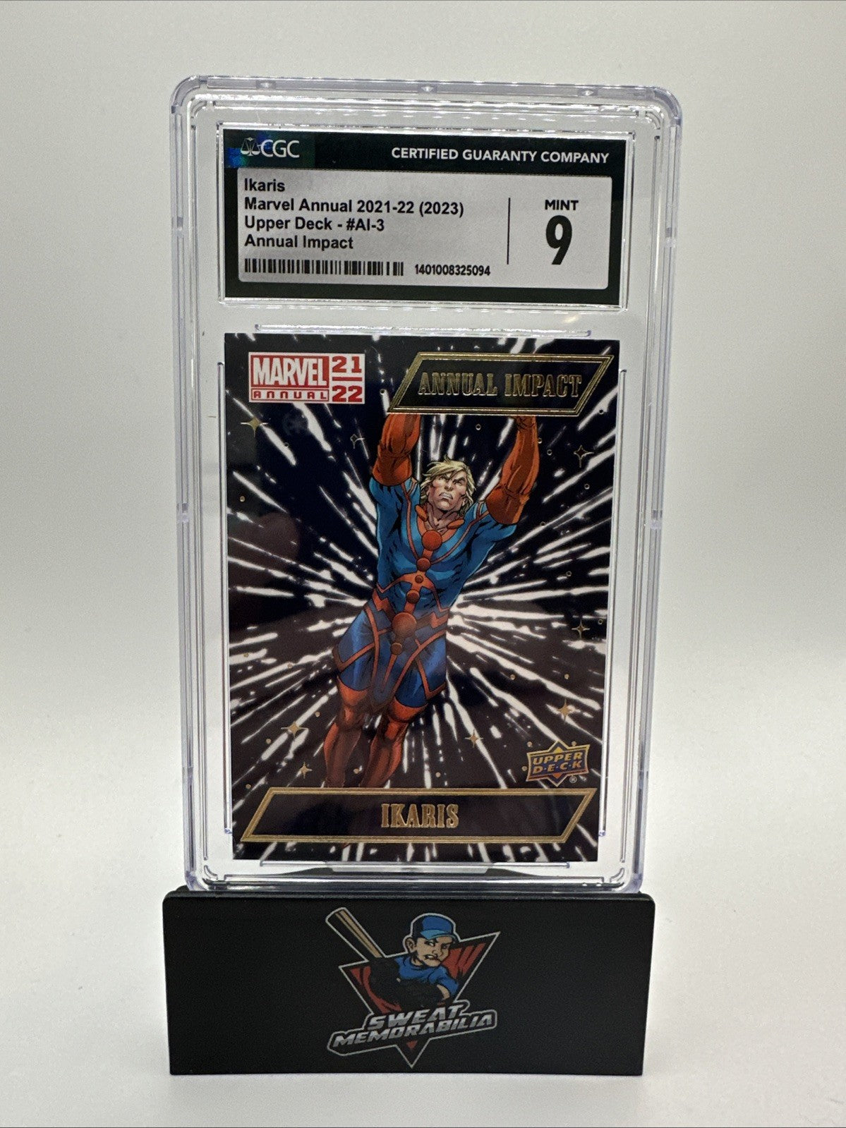 2021-22 Upper Deck Marvel Annual Impact #AI-3 Ikaris Marvel Premium Insert CGC 9