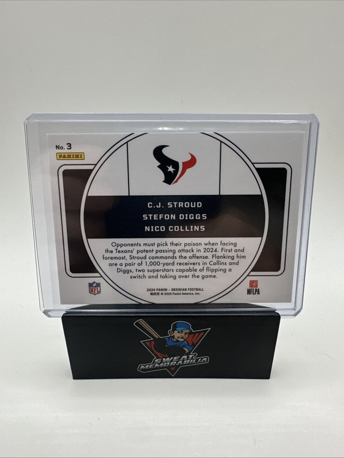 2024 Obsidian Football Nucleus C.J. Stroud Stefon Diggs Collins TEXANS