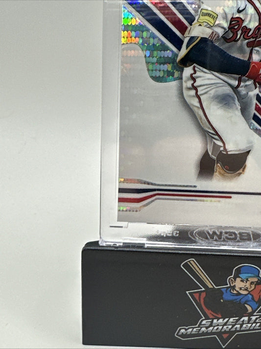 2024 Topps Pristine Ozzie Albies 81 Encased Purple Refractor Atlanta Braves