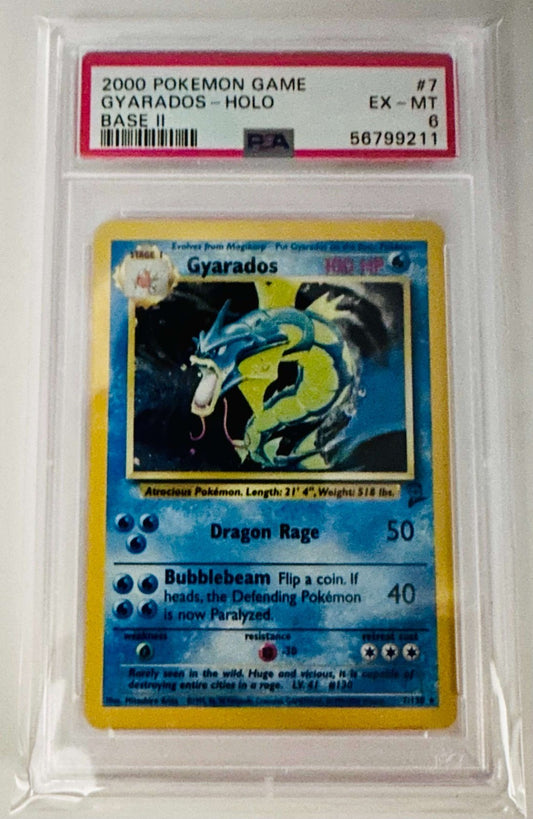 Pokemon 2000 Pokemon Game Base Ii Gyarados-Holo #7 PSA 6