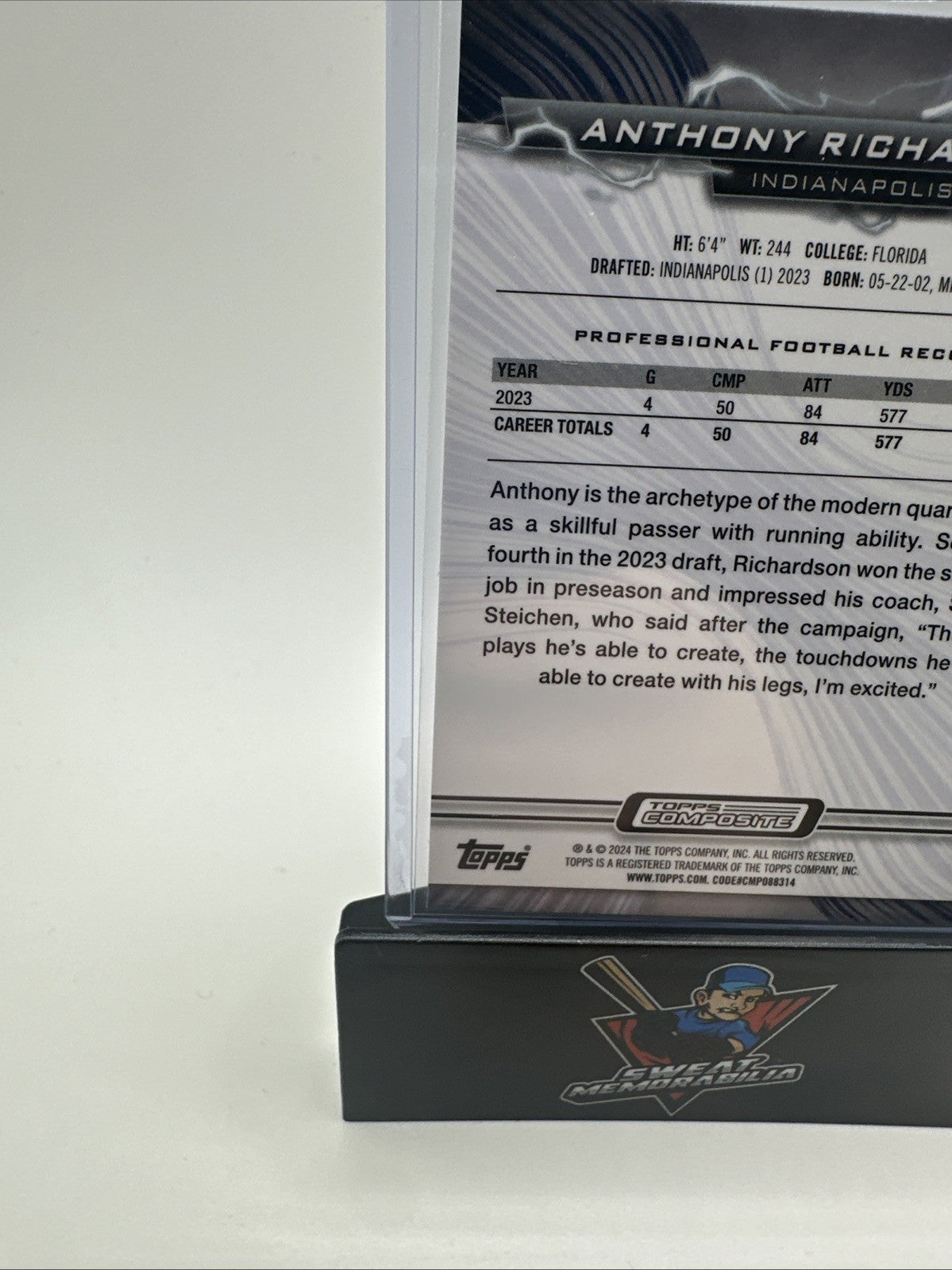 2023 Topps Composite Anthony Richardson RC Resurgence Prism Refractor #99 Colts