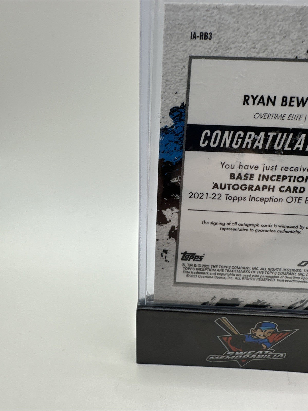 2021-22 Topps Inception OTE Overtime Elite /200 Ryan Bewley #IA-RB3 Auto