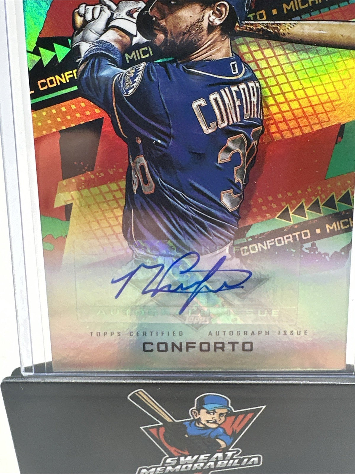 2022 Topps Fire Michael Conforto #FA-MC Auto Gold /75 New York Mets