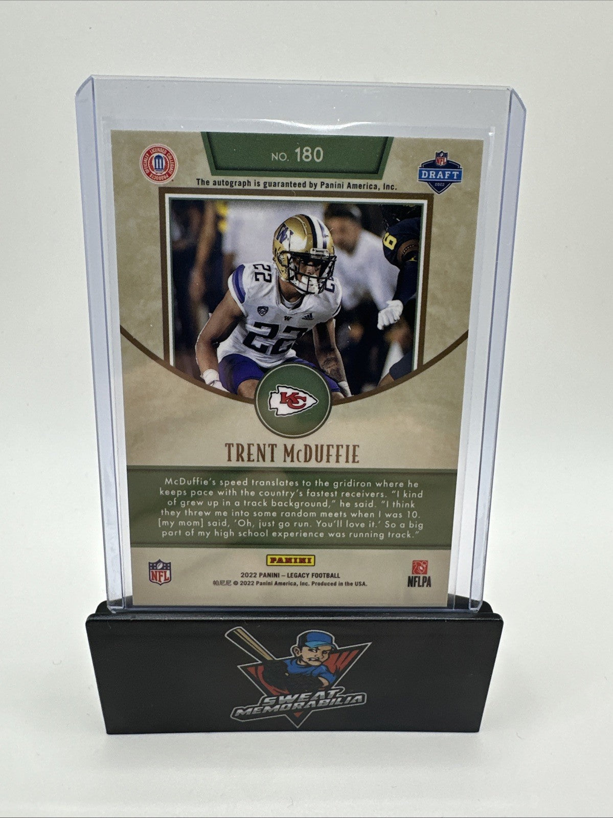 2022 Panini Legacy Trent McDuffie Silver Rookie Auto